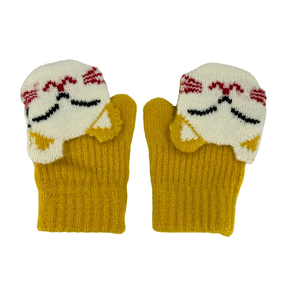 1pza Par de guantes para bebé con diseño de animales 3d, variedad de modelos / st-92