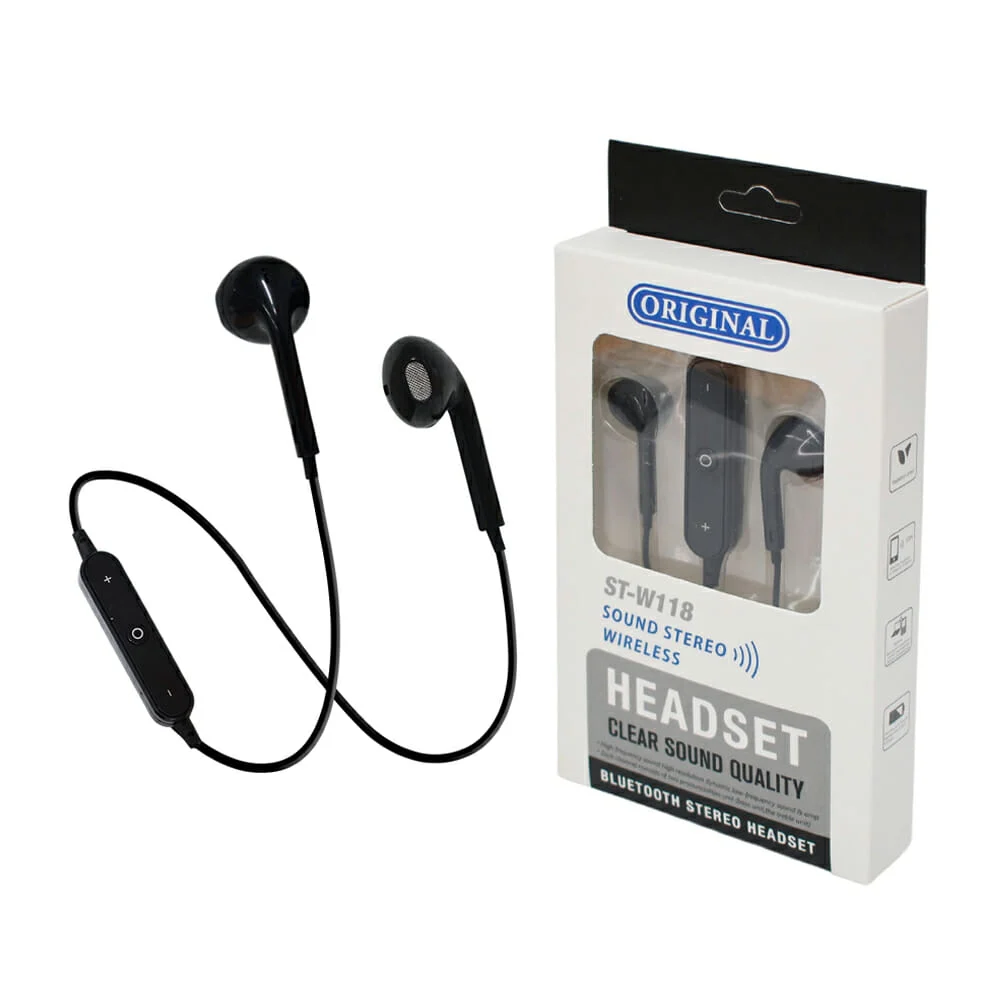 Audífonos alámbricos recargables bluetooth con sonido estéreo / st-w118