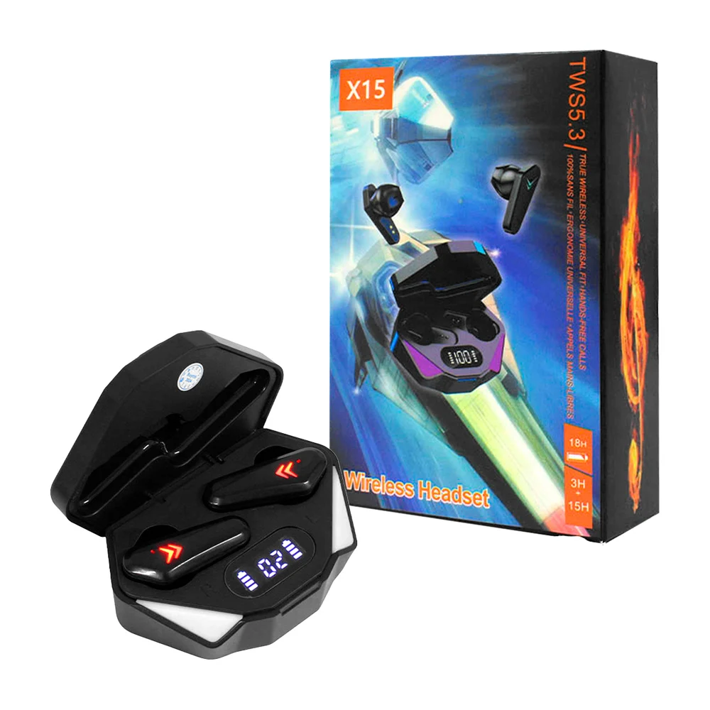 Audífonos inalámbricos gamer buytiti tipo earphones, con luz led, estuche de carga e indicador de batería led, variedad de colores / st-w133