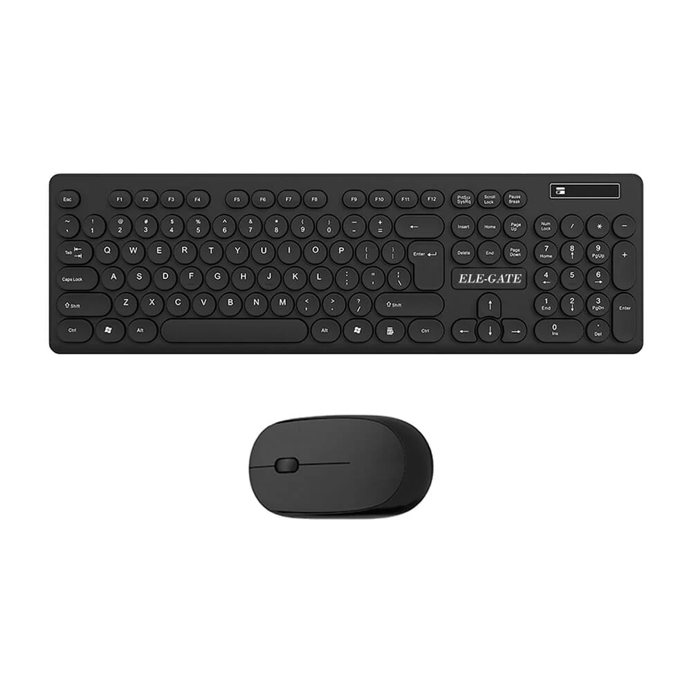 Kit de teclado y mouse inalámbricos silenciosos ele-gate con diseño ergonómico / st.08