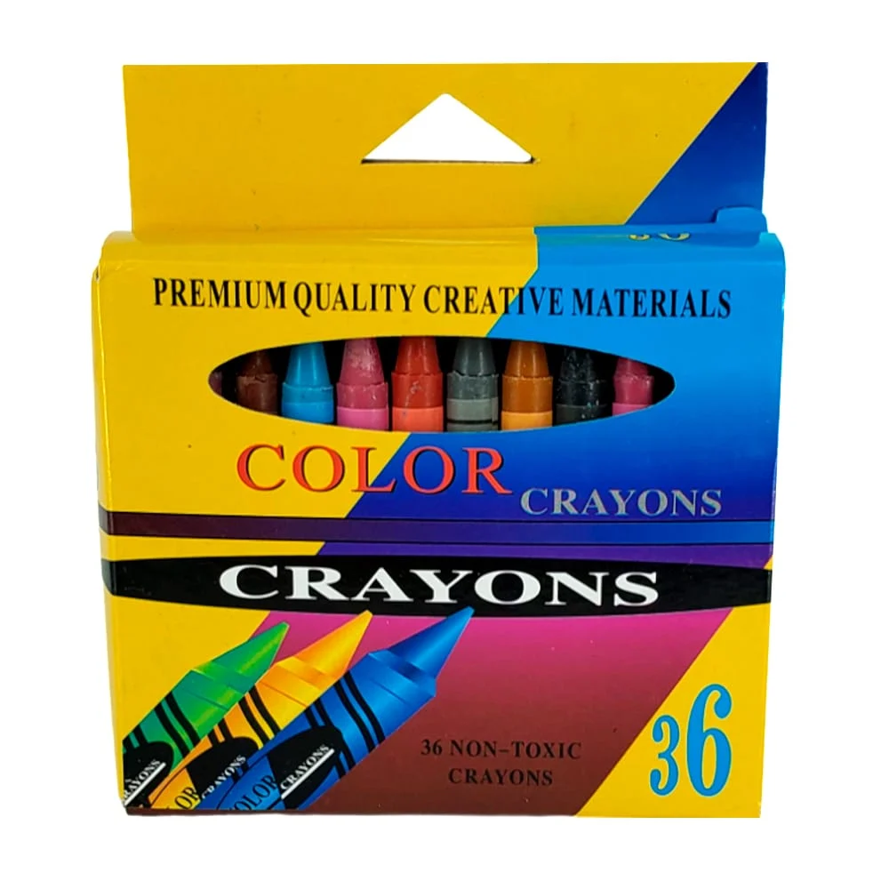 Paquete con 36 crayolas de colores para colorear / crayons / kk-5036