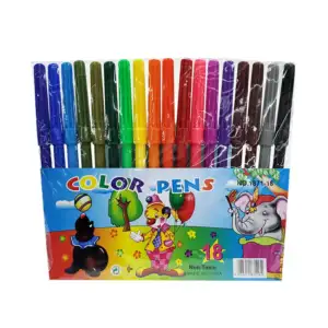 Paquete con 18 plumones de colores / color pens / 1871-18 / st39127