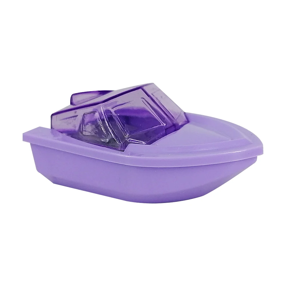1pza Sacapuntas doble de plástico en forma de lancha con almacenador de basura, variedad de colores / g-6021