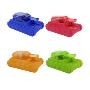 1pza Sacapuntas doble de plástico en forma de tanque militar con alma…
