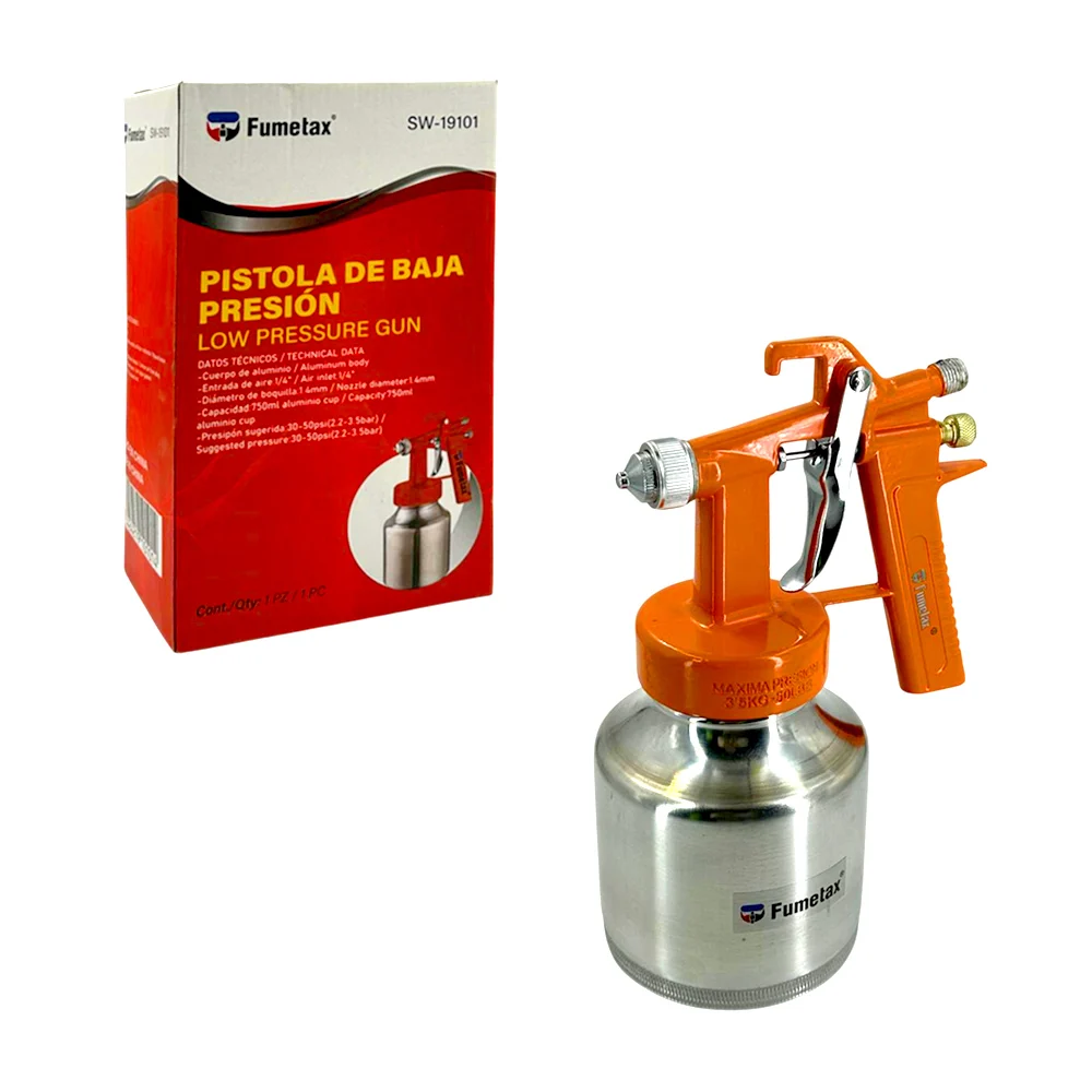 Pistola fumetax de baja presión con capacidad 750ml para pintar / low pressure gun / sw-19101