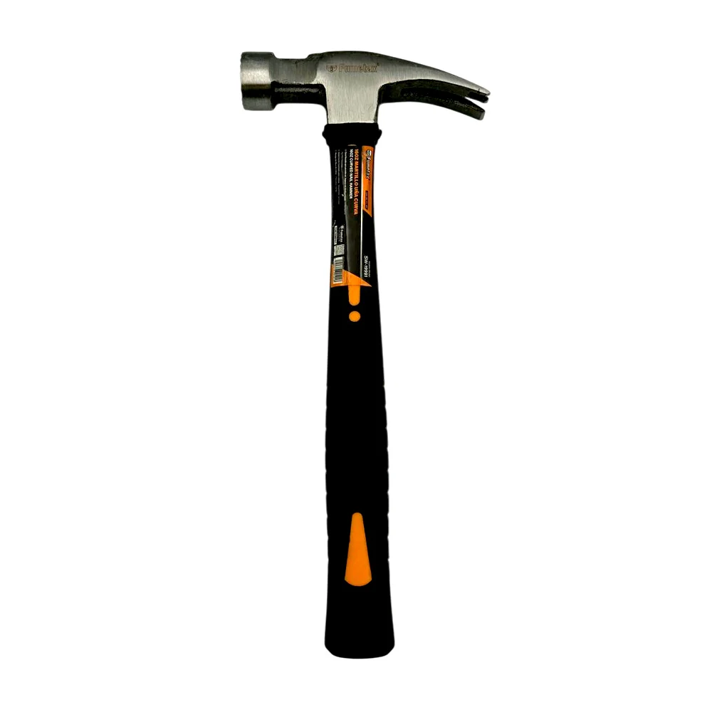 Martillo fumetax multiusos con uña curva, cara fresada y alojamiento imantado para clavos, 32cm / sw-19991