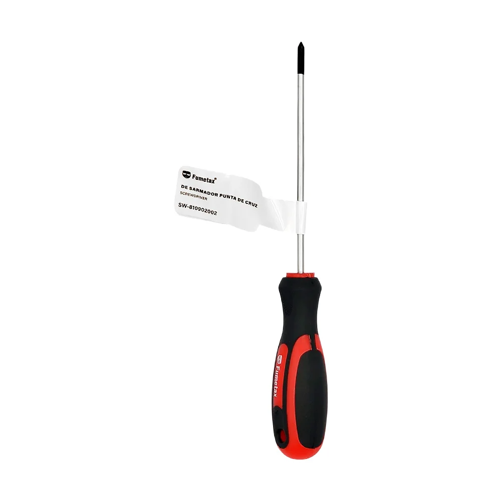 Desarmador pequeño fumetax con punta de cruz y mango de plástico, 18cm / sw-810902002