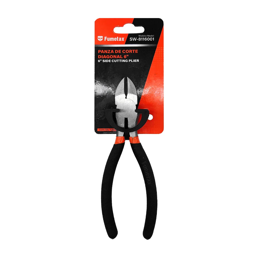 Pinzas de corte diagonal con mango antiderrapante, 6 pulgadas / fumetax / sw-8116001