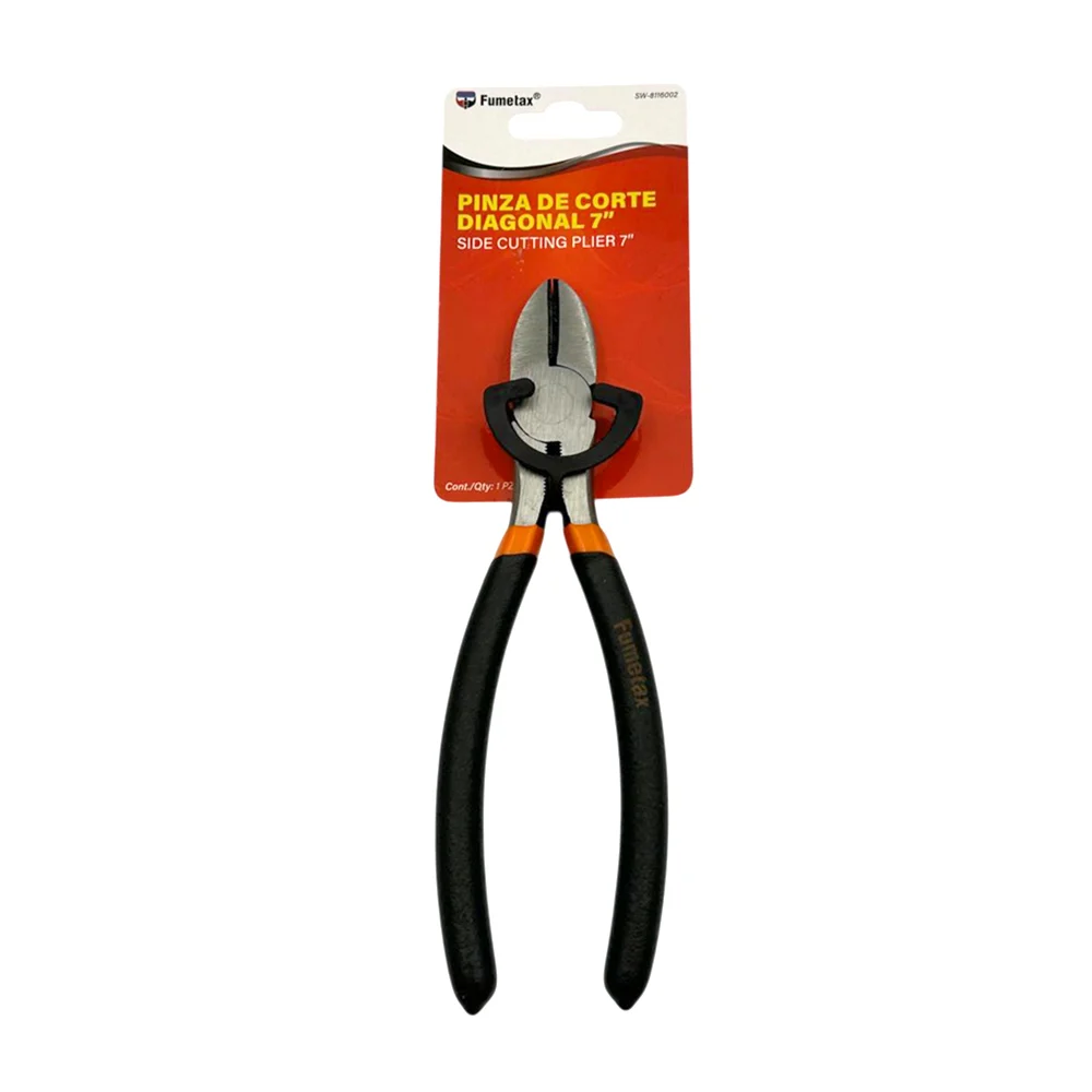 Pinzas de corte diagonal con mango antiderrapante, 7 pulgadas / fumetax / sw-8116002