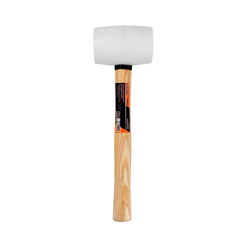 Mazo de hule con cabeza blanca de neopreno y mango de madera, 31cm / fumetax / sw-81250202