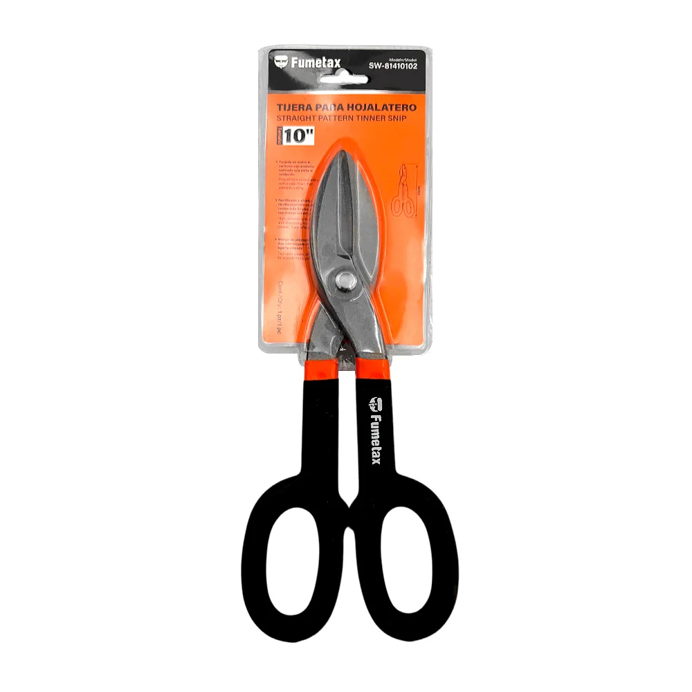 Tijeras para hojalatero fumetax de 10 pulgadas con mango de plástico / sw-81410102