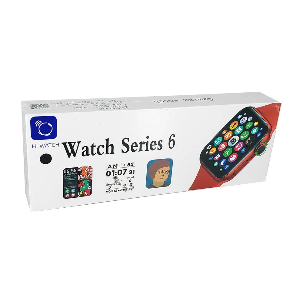 Reloj smartwatch series 6 con correa intercambiable de plástico, variedad de colores / watch series 6 / w26+pro