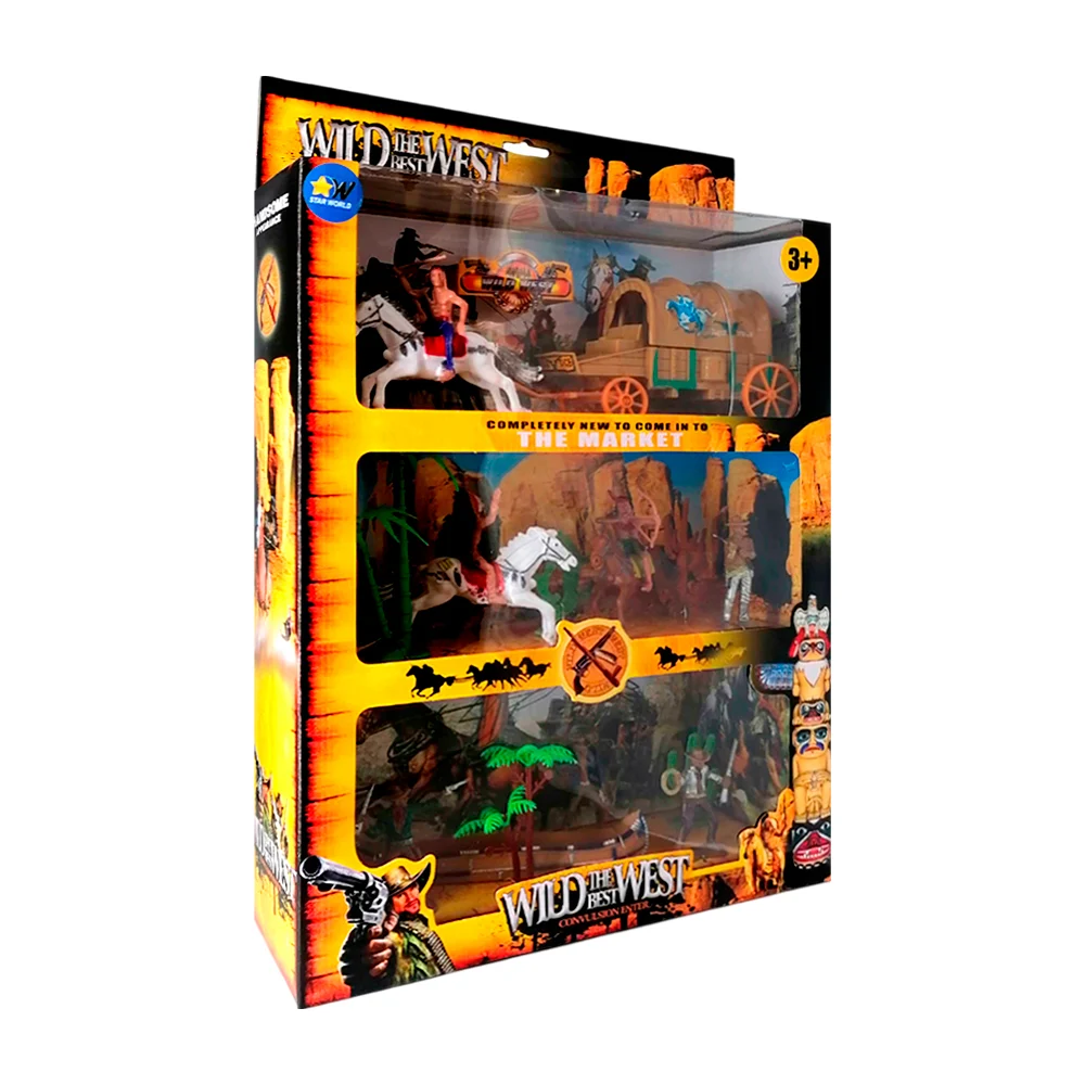 Juego batalla de vaqueros contra indios con accesorios, variedad de modelos / wild the best west / sw2599