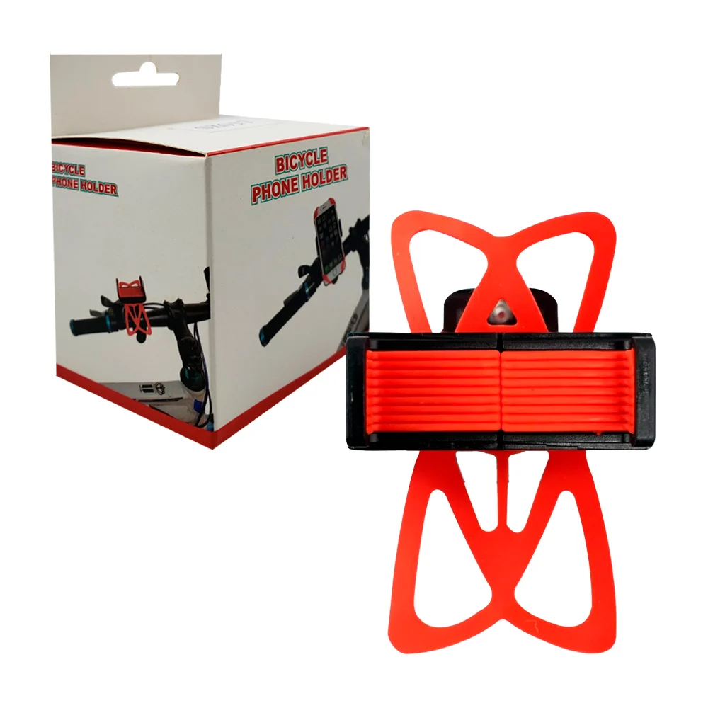 Soporte ajustable de teléfono para bicicleta con agarre para esquinas de silicona / bicycle phone holder / xz-6303