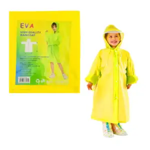 1pza Impermeable infantil, de plástico tipo poncho, holgado, con boto…