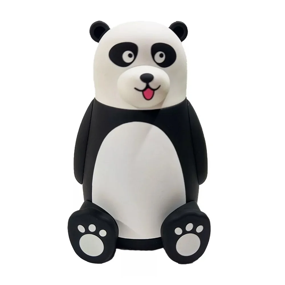 Vaso de vidrio con cubierta de plástico con forma de panda, 320ml, variedad de modelos / sy-112