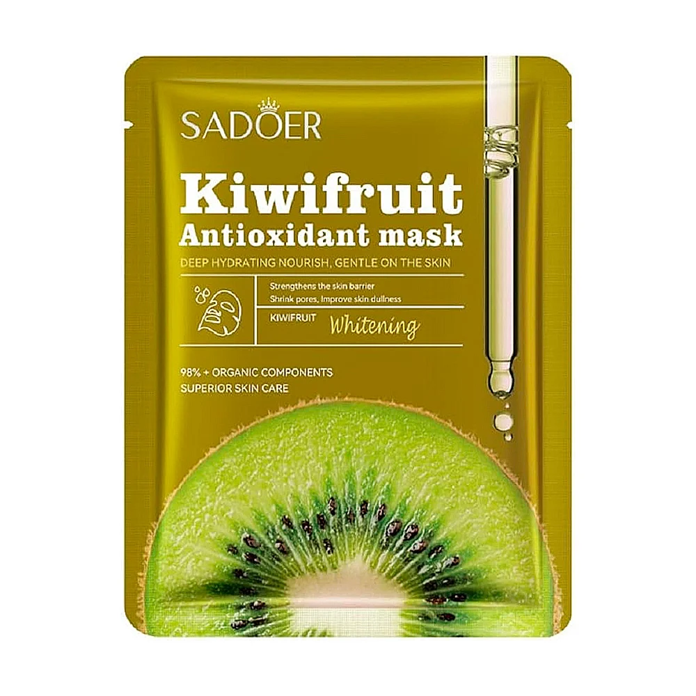 1pza Mascarilla facial aclaradora sadoer con extracto de kiwi, 25g / sd06257