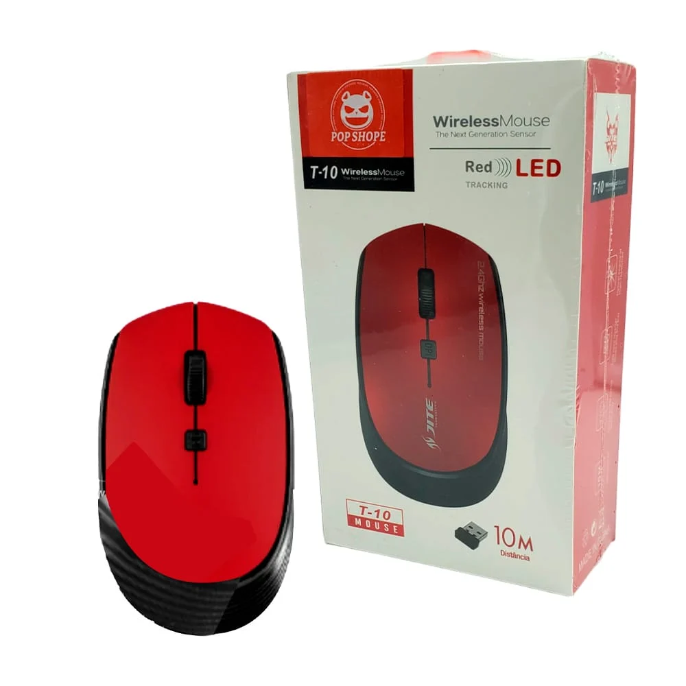 Mouse inalámbrico pop shope con micro receptor 2.4ghz, variedad de colores / t10