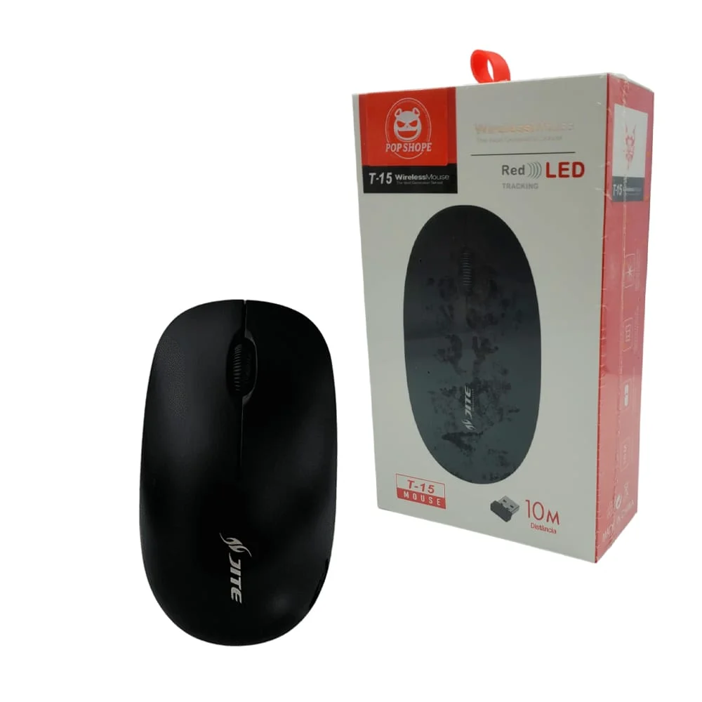 Mouse inalámbrico pop shope con micro receptor 2.4ghz, variedad de colores / t15