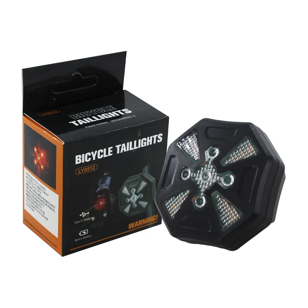 1pza Lámpara para bicicleta montable, intermitente, recargable, con 3 modos de iluminación, variedad de usos / ly0512 / bicycle taillights