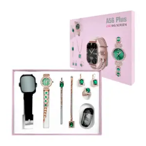 Set de smartwatch con reloj de mano, pendientes, anillo, joyería para…