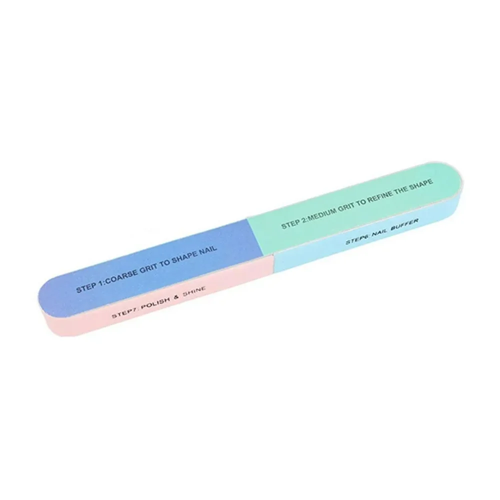 1pza Lima de uñas profesional step 7 en 1, variedad de colores / t022