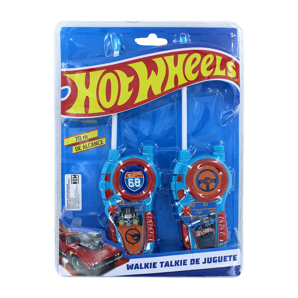 Juego de 2 radios walkie talkie con diseño de hot wheels y alcance de 70mtrs, variedad de modelos / t362406