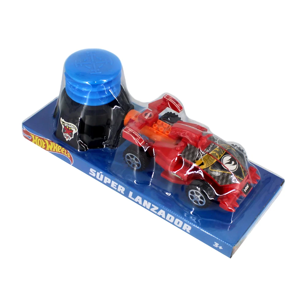 Carro / coche de carreras hot wheels de bloques con super lanzador a presión, variedad de diseños / t371454