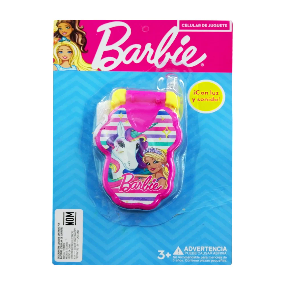 Celular de juguete con diseño de barbie con luz y sonido / t372694