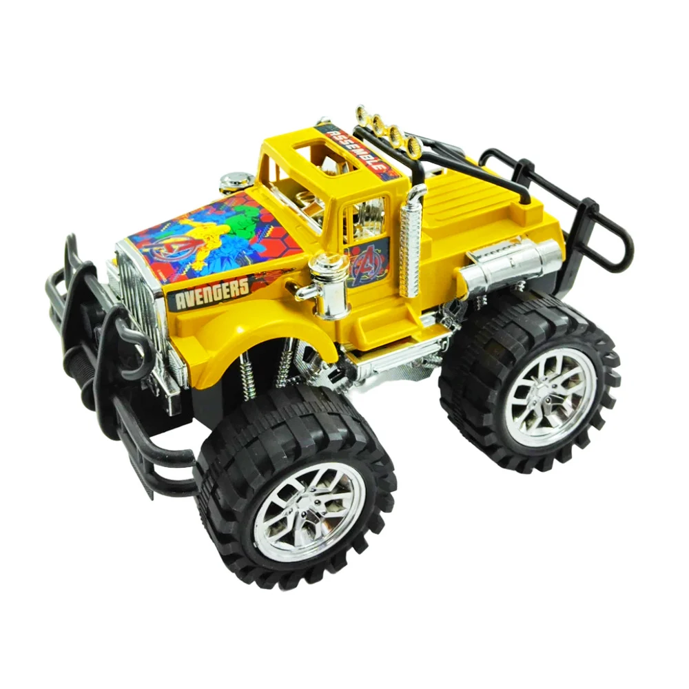 Camioneta de fricción con calcomanías de avengers, variedad de colores / t378001