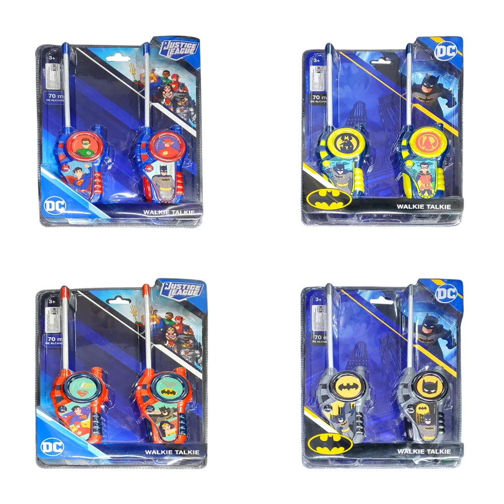 Set 2 radios walkie talkie de juguete con diseño dc liga de la justicia / justice league / t378138
