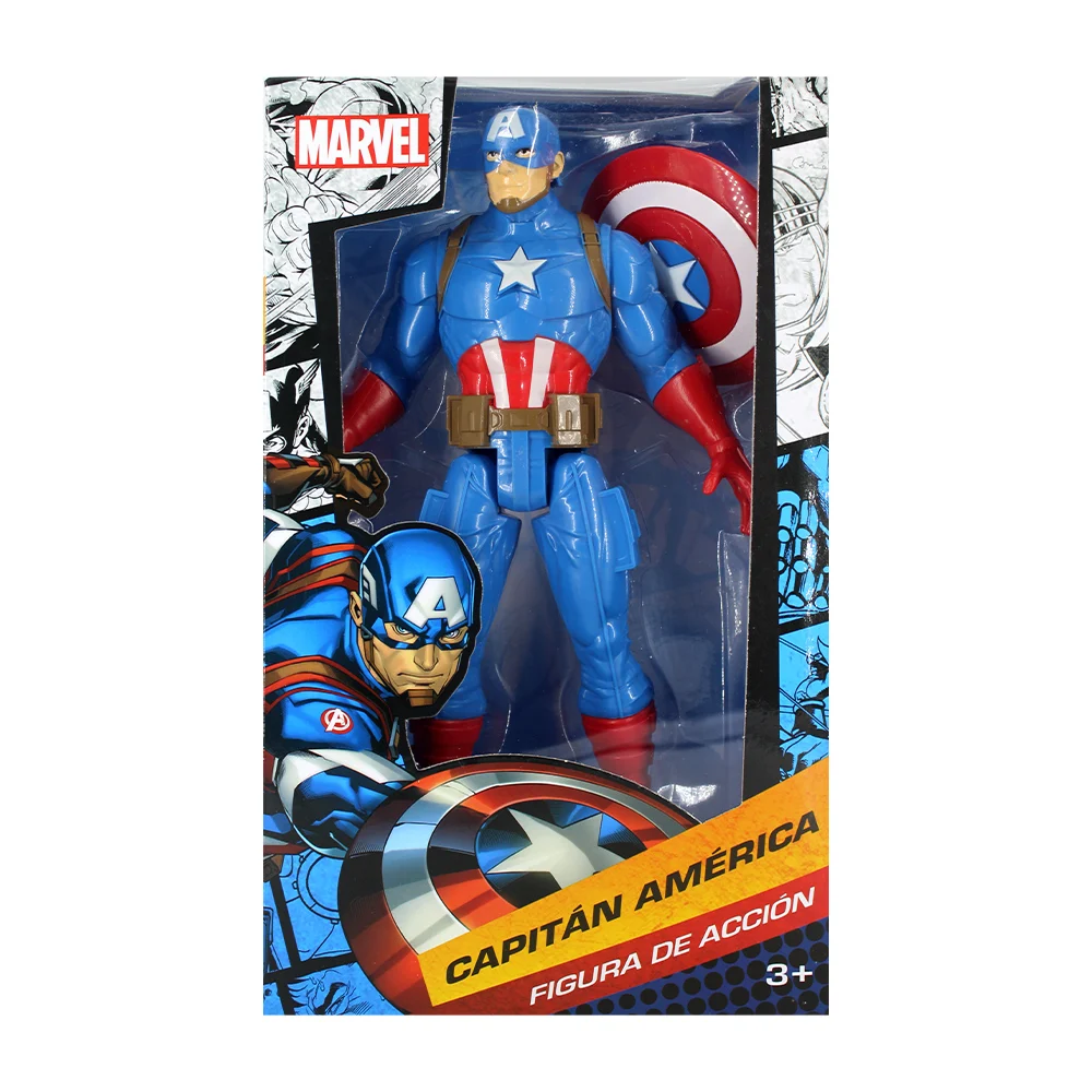 Figura coleccionable de acción articulada en forma del capitán américa con accesorios / Marvel / t378852