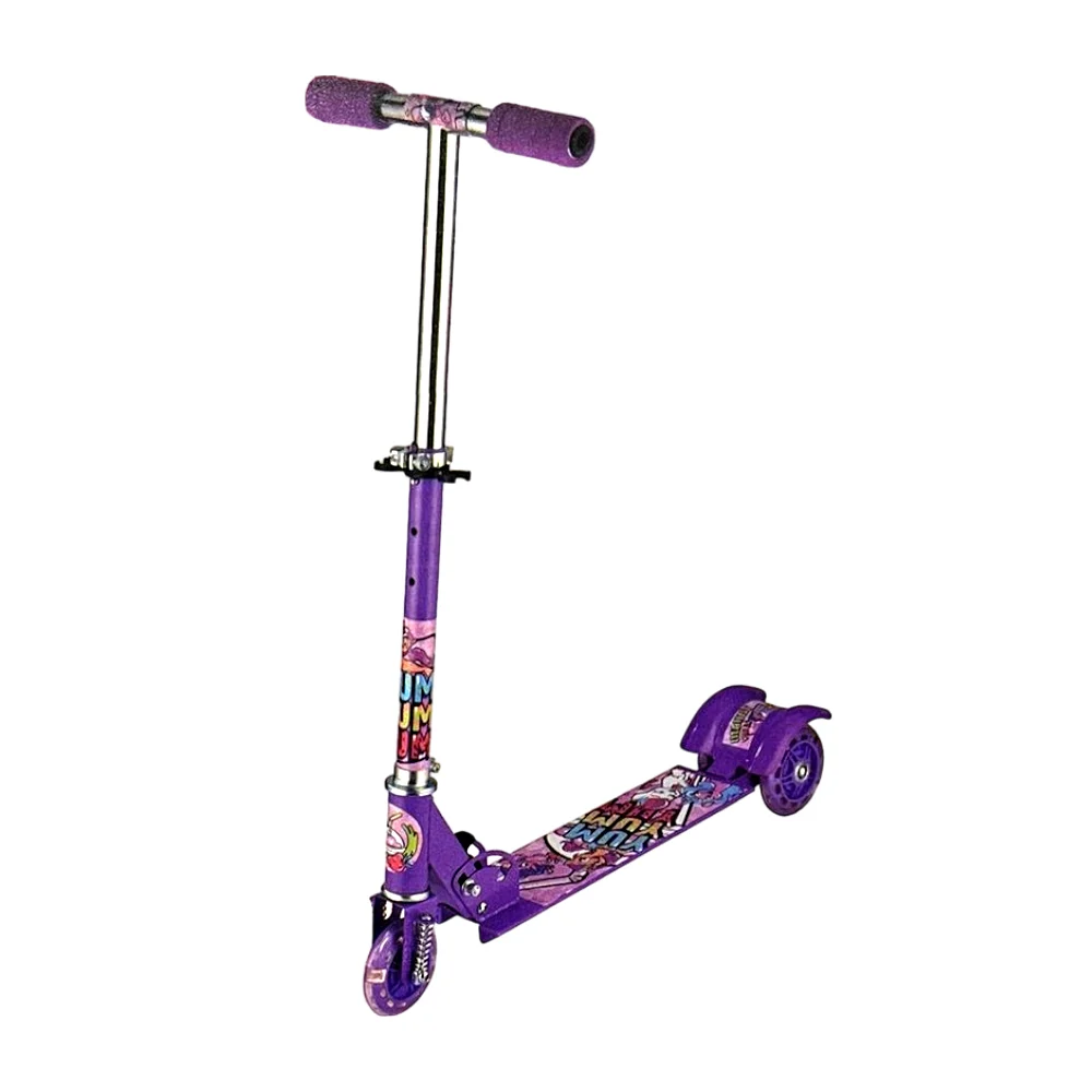 Scooter metálico infantil plegable con 3 ruedas, luz y diseño de my little pony, variedad de modelos / t378960