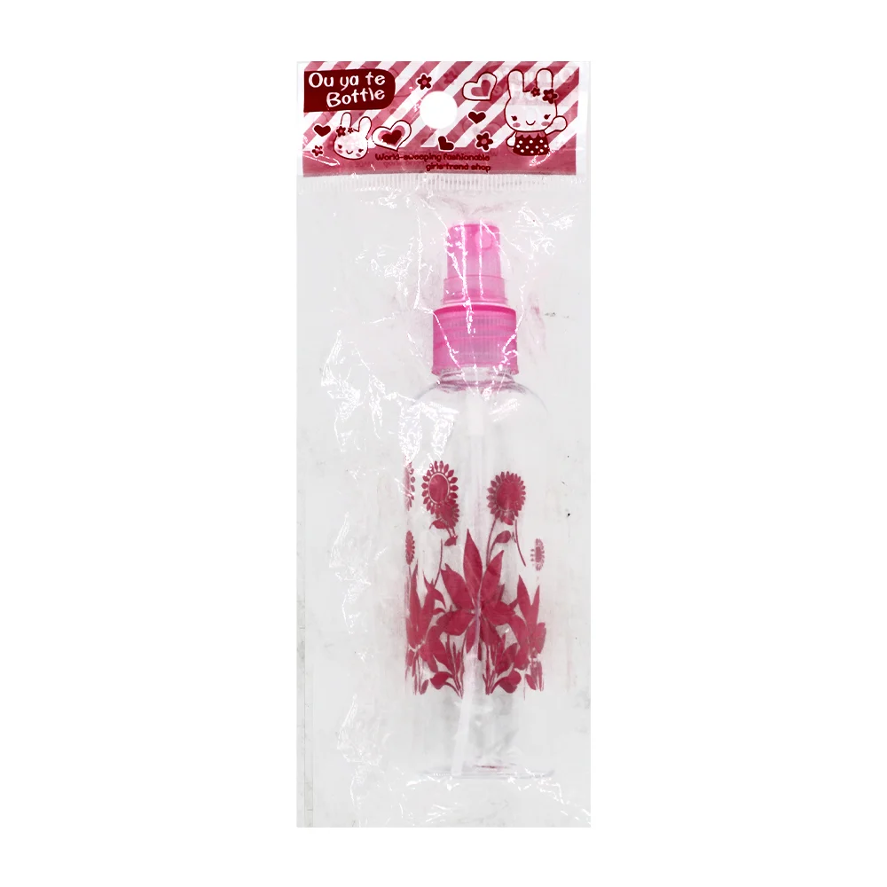 1pza Botella atomizador en spray transparente con estampador de flores, variedad de diseños / ou ya te bottle / t472