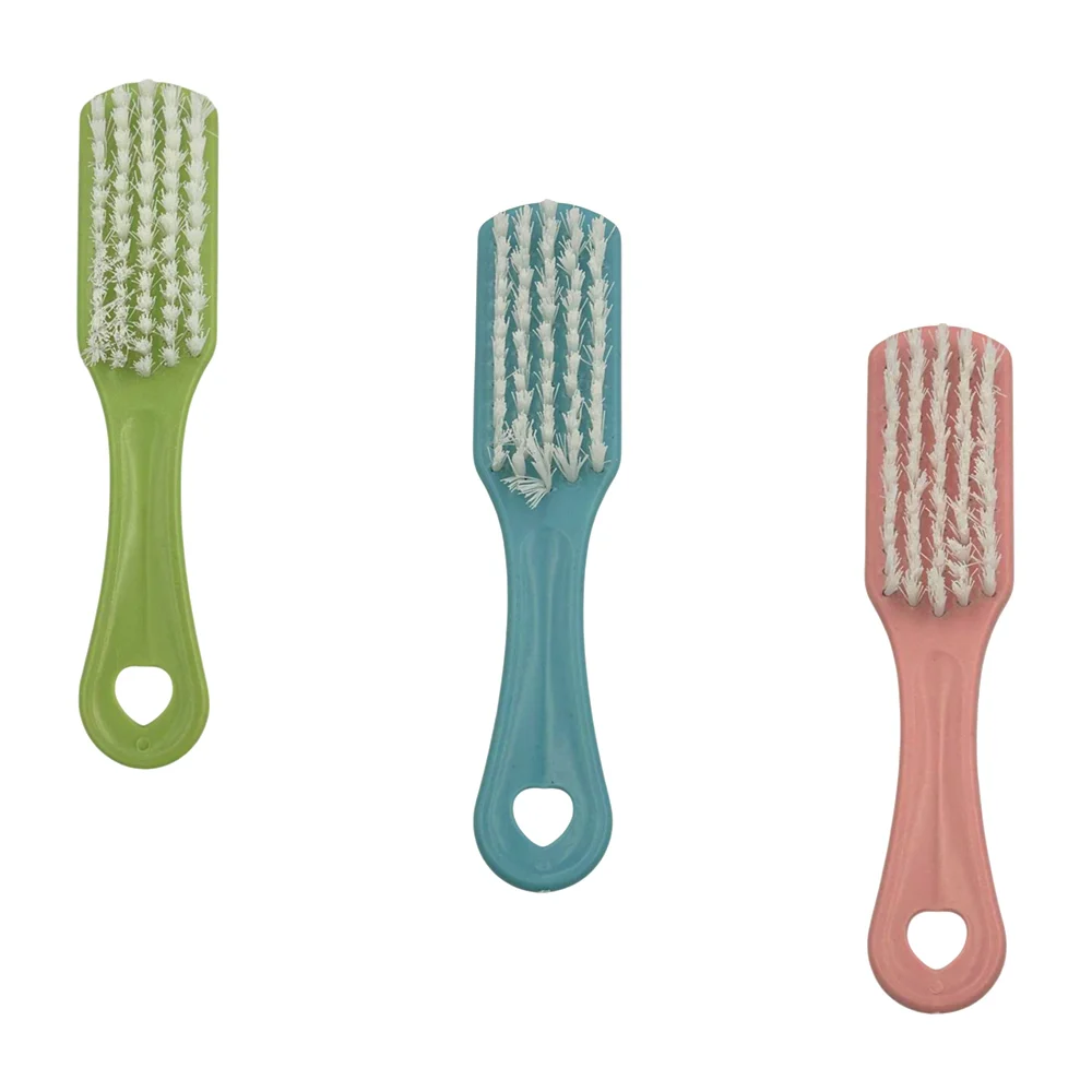 1pza Cepillo de plástico chico para limpiar las uñas, 17cm, variedad de colores / t598