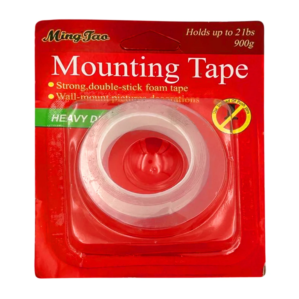 Cinta de montaje doble cara chica transparente con 1.5cm de grosor / mounting tape / t602