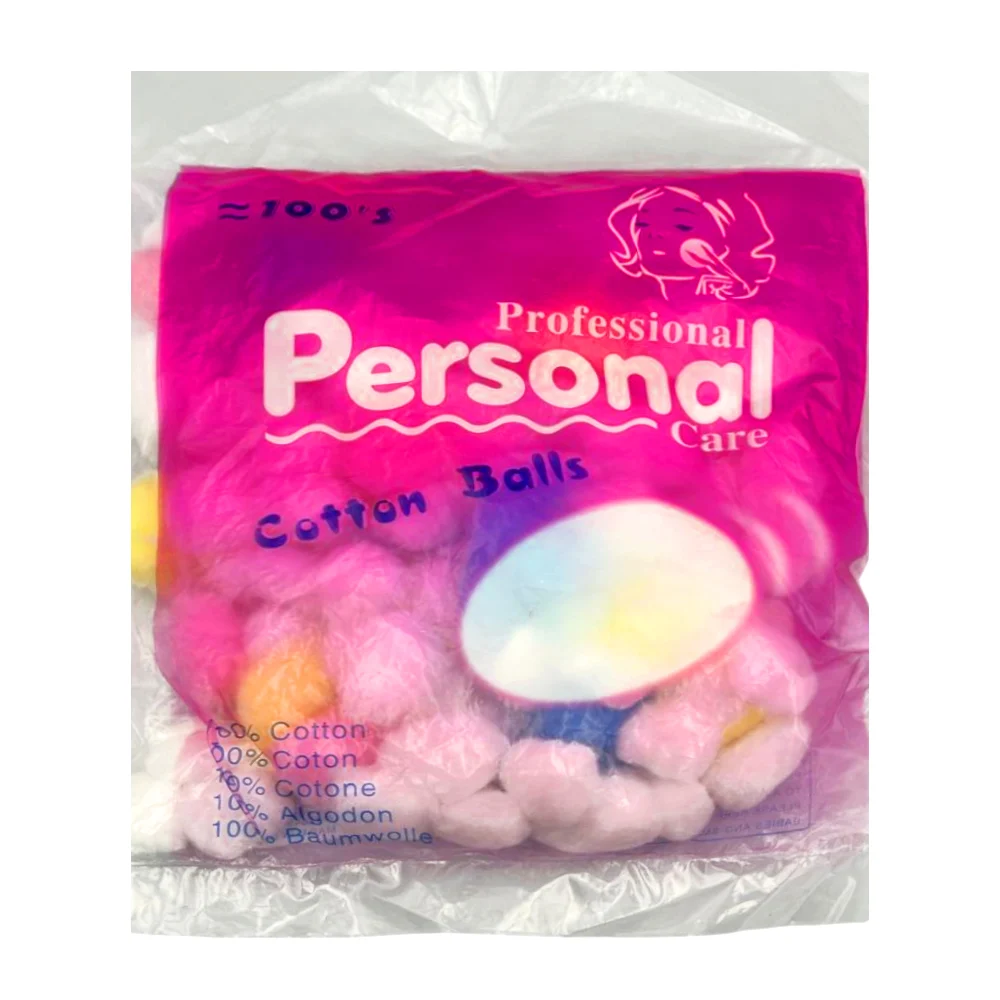 Paquete con 100 bolitas de algodón para uso cosmético / professional personal / t604
