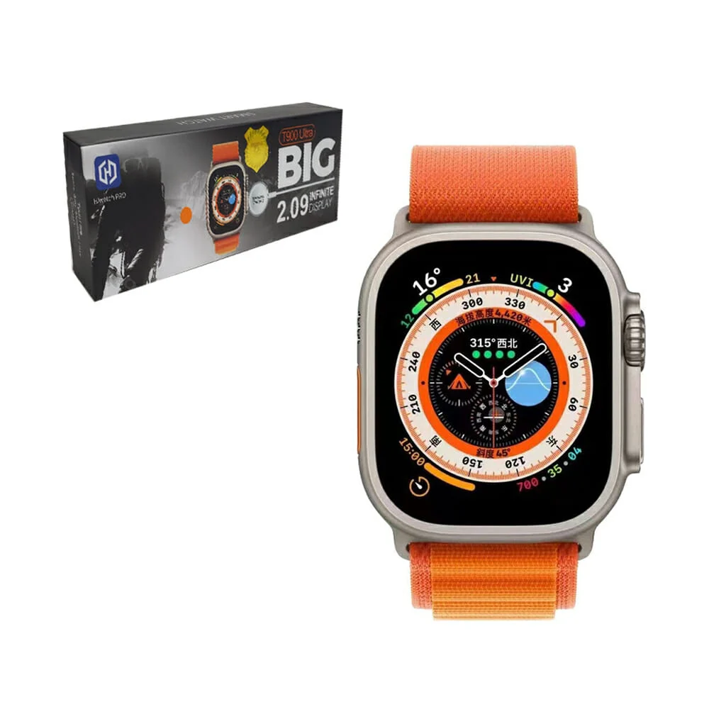 Reloj smartwatch t900 ultra big2.09 infinite, con correas de plástico intercambiables, variedad de colores / t900 ultra