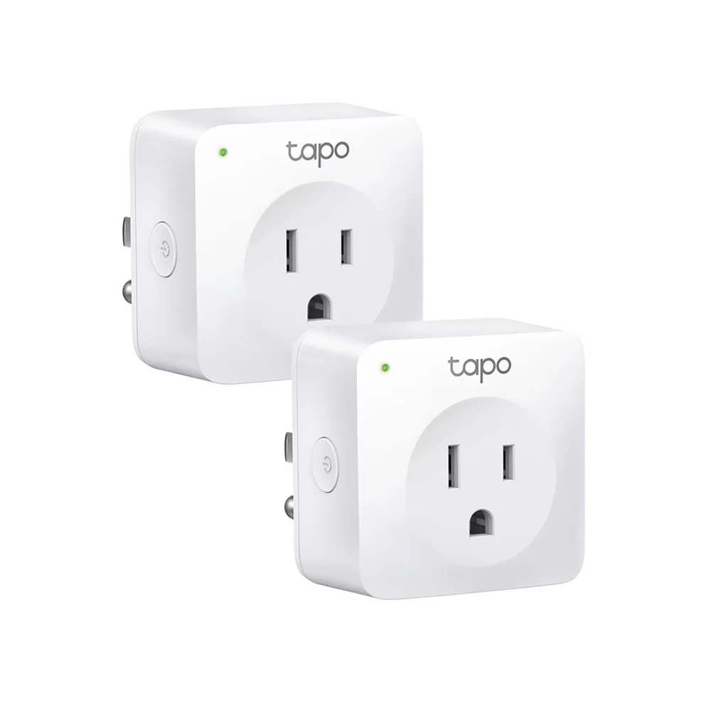 Pack de 2 mini enchufes inteligentes compatibles con amazon alexa, google assistant y bluetooth, mini smart wi-fi socket / p100