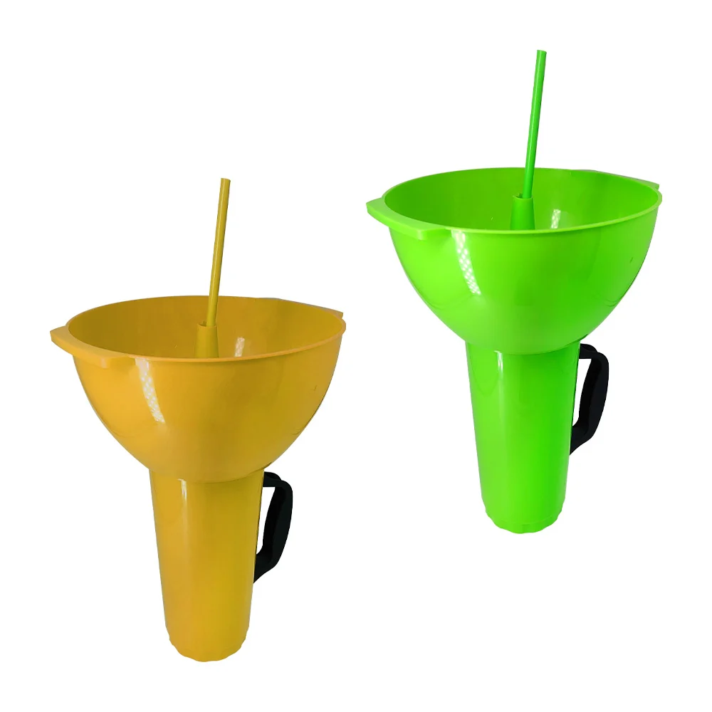 Vaso botanero de 37oz con asa + bowl y popote de plástico, variedad de colores / tar-37-c.asa-vl
