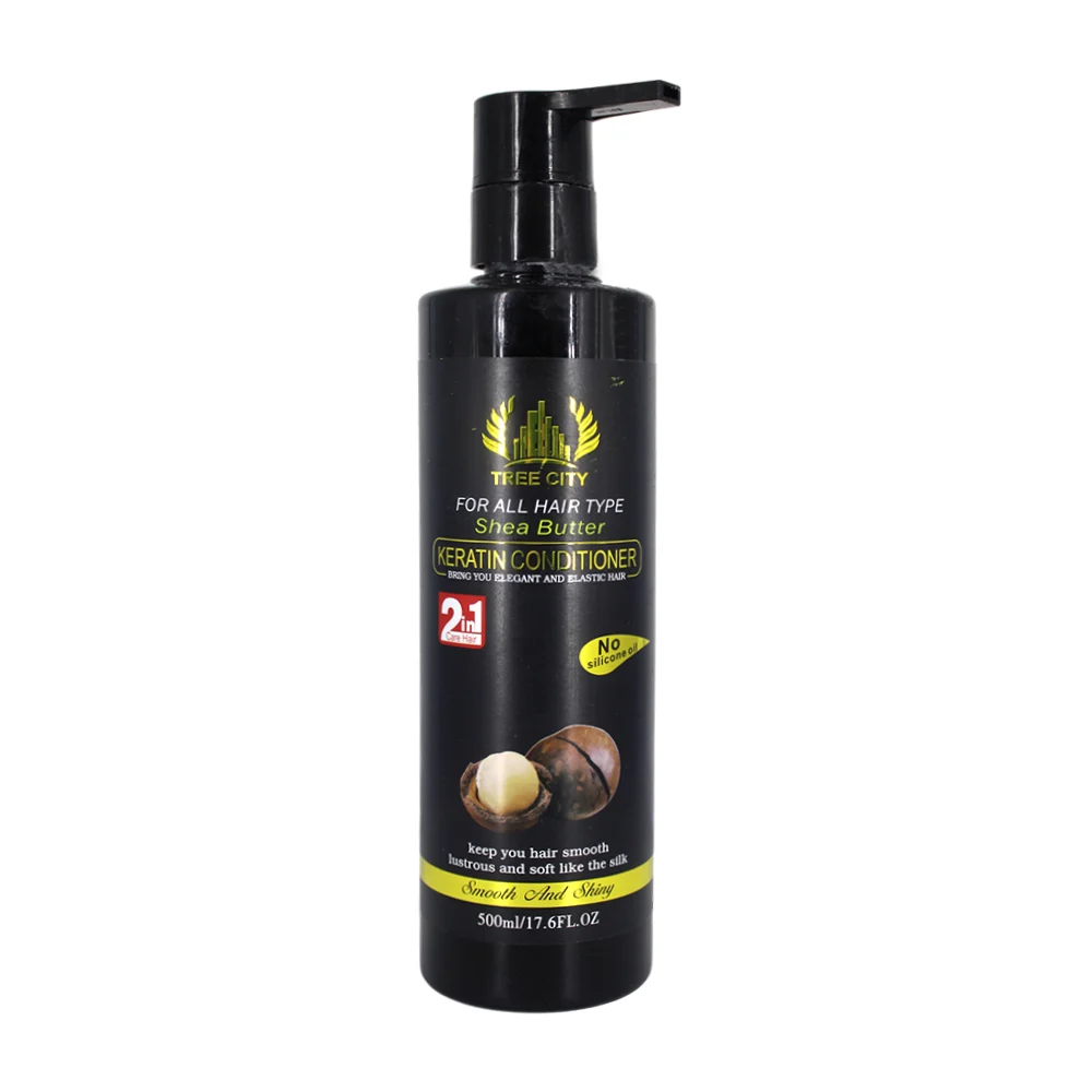 Tratamiento 2 en 1 para el cabello con keratina y acondicionador con manteca de karité, 500ml / df075