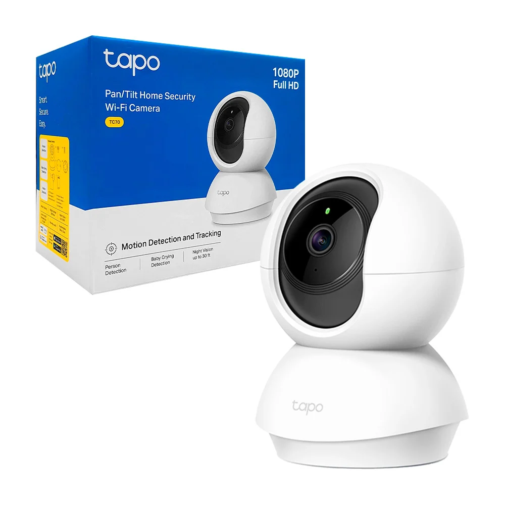 Cámara wi-fi de seguridad para interiores con 1080p y control remoto de aplicaciones