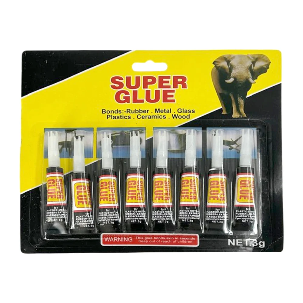 Paquete con 8 pegamentos líquidos super glue, 8x3g / tl35490