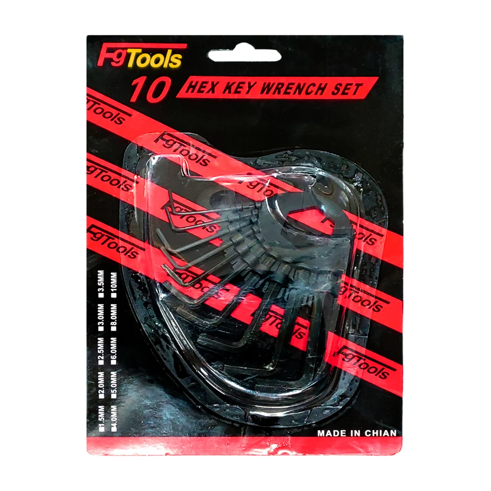 Juego de 10 llaves allen metálicas con ...
