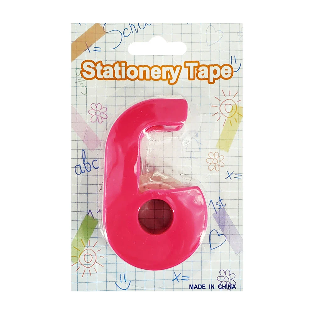 Cinta adhesiva pequeña transparente de 10m con despachador de plástico / stationery tape / tl40648