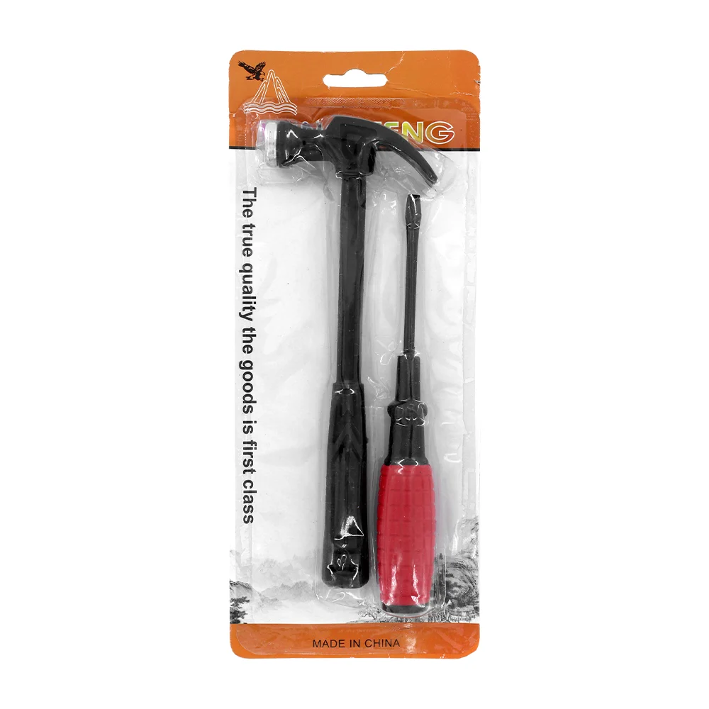 Blíster con un martillo chico y 1 desarmador de punta plana / ming feng / tl40932