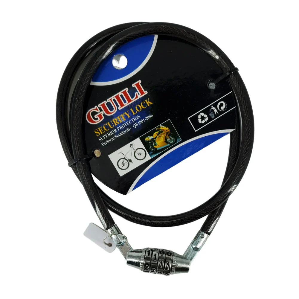 Candado de seguridad multifuncional con combinación numérica de 4 dígitos para bicicleta / guili / qb1001-2006