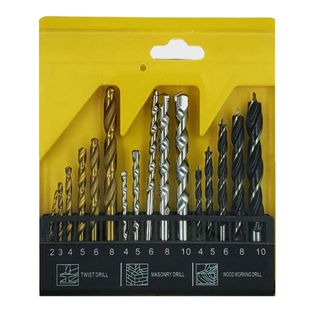 Estuche de 16 brocas helicoidales para taladro, variedad de colores / tl43055
