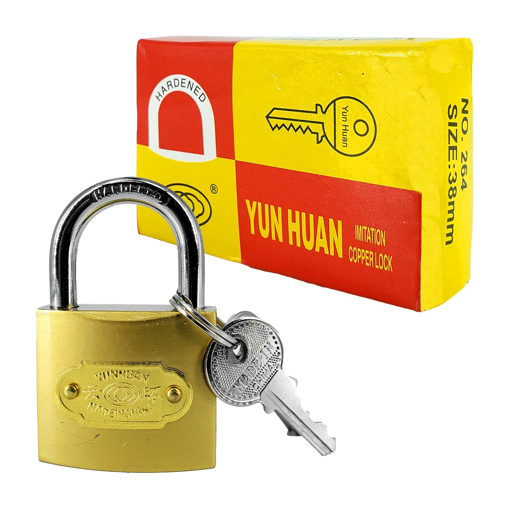 1pza Candado de hierro de 38mm con juego de 3 llaves / yun huan / tl43097