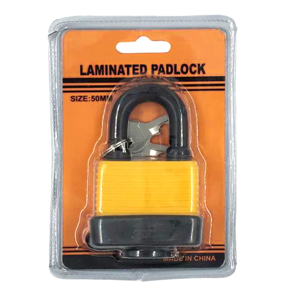 1pza Candado laminado de 50mm con juego de 2 llaves / laminated padlock / tl43145